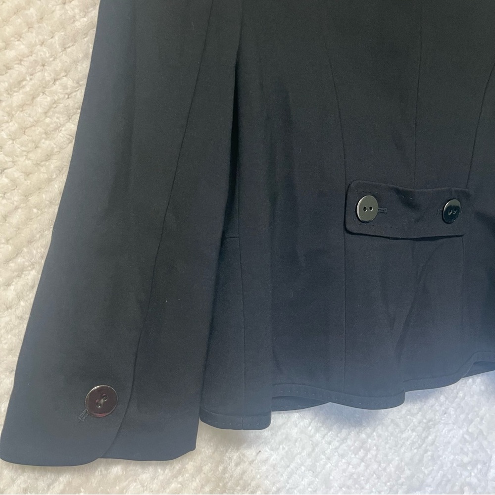 Ann Taylor Womens Blazer Classic Black Front Pockets Size 4 - Picture 4 of 8